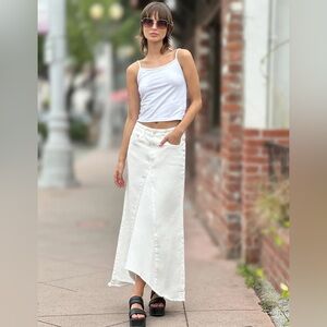 Wash Lab Selma Pieced Denim Maxi Skirt